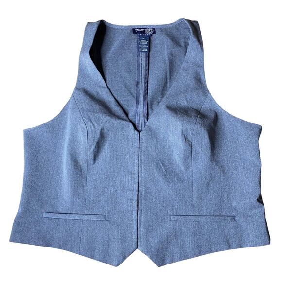 Lane Bryant Jackets & Blazers - Lane Bryant Women's Plus Size 14 Grey Vest Hook Closure Stretch Fabric